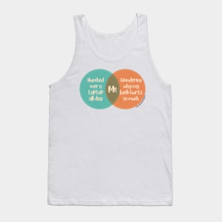 Venn Diagram: Hunched over a Laptop vs. Wondering why my back hurts Tank Top